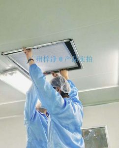 潔淨室高效過濾器安裝現場圖